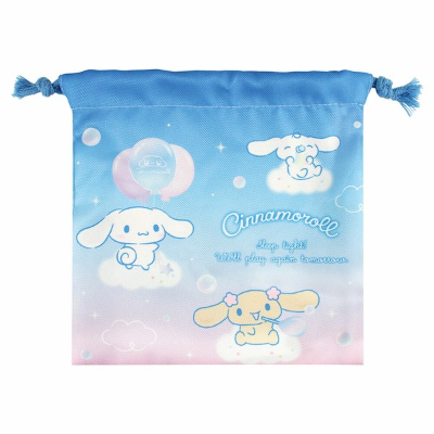Sanrio Characters Flat Drawstring Bag Fluffy Sky/Cinnamoroll (サンリオキャラクターズ フラット巾着 ふんわりおそら/シナモロール)