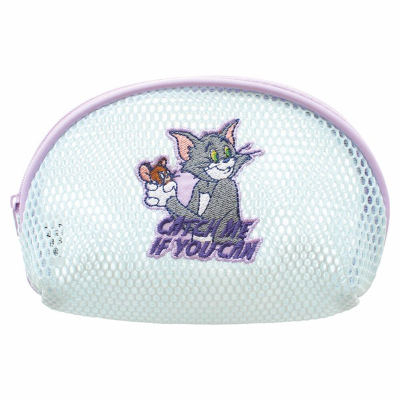 Tom and Jerry Mesh Round Pouch, Blue (トムとジェリー メッシュラウンドポーチ ブルー)
