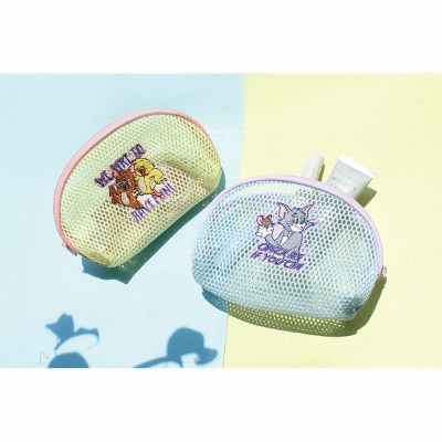 Tom and Jerry Mesh Round Pouch, Yellow (トムとジェリー メッシュラウンドポーチ イエロー) - Image 2