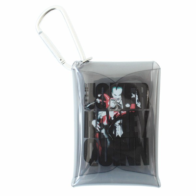 DC Snap Clear Pouch with Carabiner, Joker/Black (DCカラビナ付きスナップクリアポーチ　ジョーカー／ブラック)