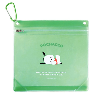 Sanrio Characters Carabiner Zipper Case - Pochacco (サンリオキャラクターズ　カラビナジッパーケース　ポチャッコ)