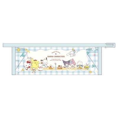 Sanrio Characters Colored Pen Pouch Talking Tea Time/Mint (サンリオキャラクターズ　フチイロペンポーチ　おしゃべりティータイム／ミント)