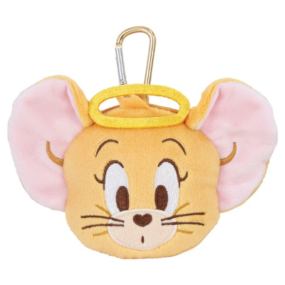 Tom and Jerry Plush Zipper Mascot with Carabiner - Angel Jerry (トムとジェリー カラビナ付きぬいぐるみファスナーマスコット　天使ジェリー)