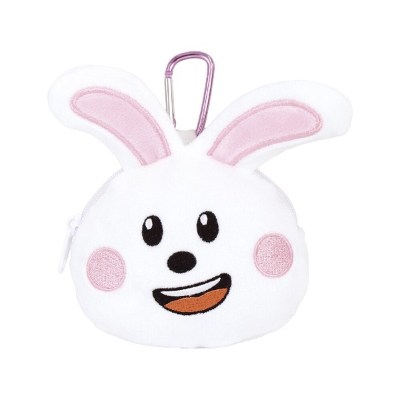 Tabekko Animal Plush Zipper Mascot with Carabiner, Rabbit - Plush Zipper Mascot with Carabiner, Rabbit (たべっ子どうぶつ カラビナ付きぬいぐるファスナーマスコット うさぎちゃん - カラビナ付きぬいぐるファスナーマスコット うさぎちゃん)
