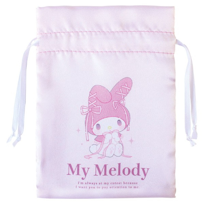 Sanrio Characters Satin Drawstring Bag Ballet Core/My Melody (サンリオキャラクターズ サテン巾着　バレエコア／マイメロディ)