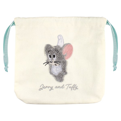 Tom and Jerry Sagara Embroidered Drawstring Pouch TF (トムとジェリー サガラ刺繍巾着ポーチ　TF)