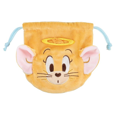 Tom and Jerry Plush Drawstring Bag Angel Jerry (トムとジェリー ぬいぐるみ巾着　天使ジェリー)