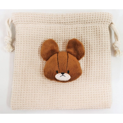 The Bears' School Boa Face Drawstring Bag - Boa Face Drawstring Bag BE (くまのがっこう ボアフェイス巾着 - ボアフェイス巾着 BE)
