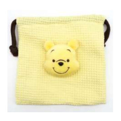 Winnie the Pooh Boa Face Drawstring Bag - Winnie the Pooh Boa Face Drawstring Bag Cream (ボアフェイス巾着 くまのプーさん - ボアフェイス巾着 プーさん クリーム)