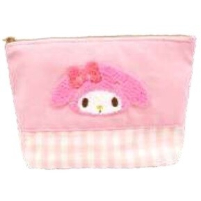 Gingham Sagara Cosmetic Pouch My Melody Sanrio - My Melody Cosmetic Pouch (ギンガムサガラ 化粧ポーチ マイメロディ サンリオ - マイメロディ 化粧ポーチ)