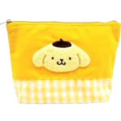 Gingham Sagara Cosmetic Pouch Pompompurin Sanrio - Pompompurin Cosmetic Pouch (ギンガムサガラ 化粧ポーチ ポムポムプリン サンリオ - ポムポムプリン 化粧ポーチ)
