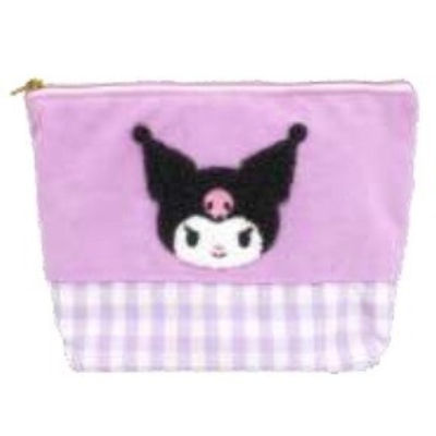 Gingham Sagara Cosmetic Pouch Kuromi Sanrio - Kuromi Cosmetic Pouch (ギンガムサガラ 化粧ポーチ クロミ サンリオ - クロミ 化粧ポーチ)