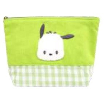 Gingham Sagara Cosmetic Pouch by Sanrio - Pochacco Cosmetic Pouch (ギンガムサガラ 化粧ポーチ ポチャッコ サンリオ - ポチャッコ 化粧ポーチ)