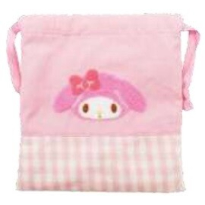 Gingham Sagara Drawstring Bag My Melody Sanrio - My Melody Drawstring Bag (ギンガムサガラ 巾着 マイメロディ サンリオ - マイメロディ 巾着)
