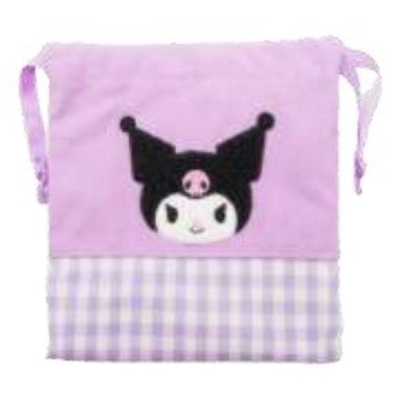 Gingham Sagara Drawstring Bag Kuromi Sanrio - Kuromi Drawstring Bag (ギンガムサガラ 巾着 クロミ サンリオ - クロミ 巾着)