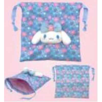 Sakura Kimono Boa Face Drawstring Bag Cinnamoroll Sanrio Characters - Sakura Kimono Boa Face Drawstring Bag Cinnamoroll (桜着物 ボアフェイス巾着 シナモロール サンリオキャラクターズ - 桜着物 ボアフェイス巾着 シナモロール)