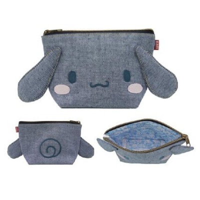 EDWIN Collaboration Cinnamoroll Cosmetic Pouch Sanrio Characters - Cinnamoroll Cosmetic Pouch (EDWINコラボ シナモロール 化粧ポーチ サンリオキャラクターズ - シナモロール 化粧ポーチ)
