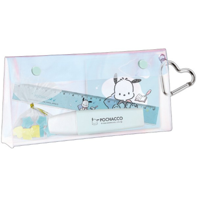 Sanrio Characters Clear Pouch Gift Set - Pochacco Clear Pouch Gift Set (クリアポーチ ギフトセット サンリオキャラクターズ - クリアポーチギフトセット ポチャッコ)