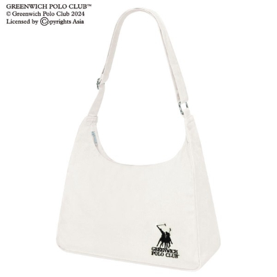 Greenwich Polo Club Round Shoulder Tote Bag - Ivory (グリニッジポロクラブ ラウンドショルダートートバッグ - アイボリ)