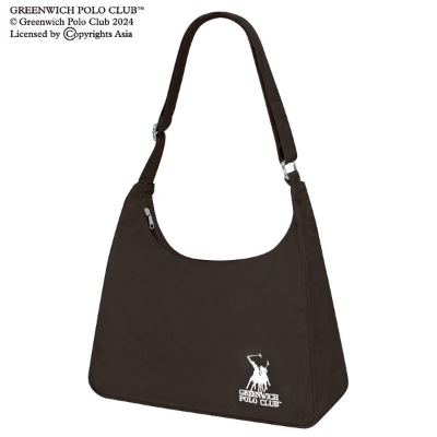 Greenwich Polo Club Round Shoulder Tote Bag - Black (グリニッジポロクラブ ラウンドショルダートートバッグ - ブラック)