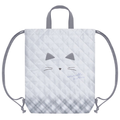 Back to School Collection Quilted Gym Bag - Adorable Kitten (新学期コレクション キルティング体操服バッグ - アド—ラブルキトュン)