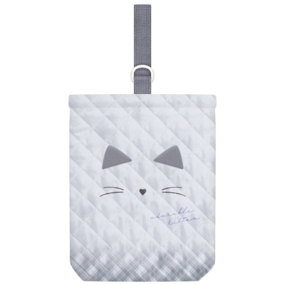 Back to School Collection Quilted Shoe Bag - Adorable Kitten (新学期コレクション キルティングシューズバッグ - アド—ラブルキトゥン)