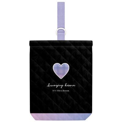 Back to School Quilted Shoe Bag - Swing Heart (新学期コレクション キルティングシューズバッグ - スウィングハート)