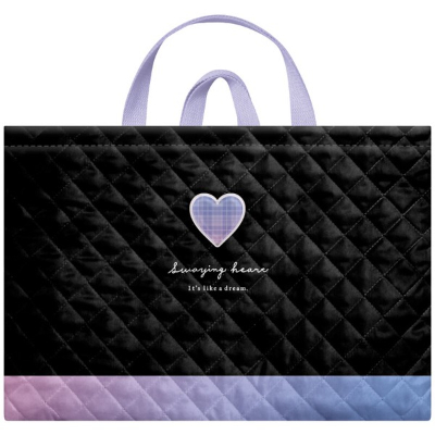 Back to School Collection Quilted School Bag - Swing Heart (新学期コレクション キルティングおけいこバッグ - スウィングハート)