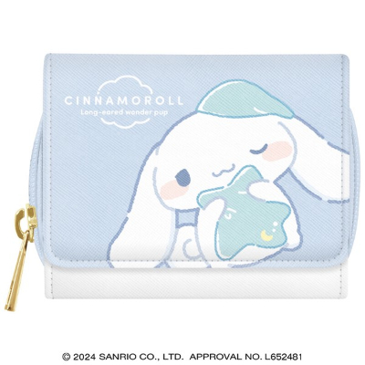 Sanrio Characters - Cinnamoroll Tri-fold Wallet (三つ折り財布 むにゃっと サンリオキャラクターズ - シナモロール)