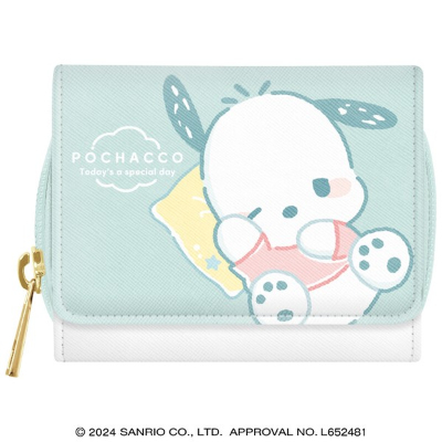 Sanrio Characters Munyatto Tri-fold Wallet - Pochacco (三つ折り財布 むにゃっと サンリオキャラクターズ - ポチャッコ)