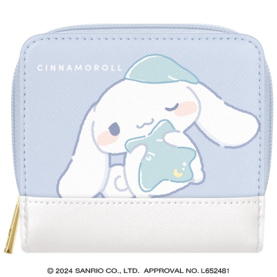 Munyatto Bifold Wallet Sanrio Characters - Cinnamoroll (二つ折り財布 むにゃっと サンリオキャラクターズ - シナモロール)