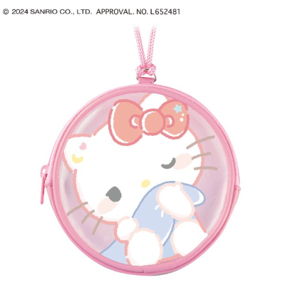 Round Coin Pouch Sanrio Characters - Hello Kitty (丸型コインポーチ サンリオキャラクターズ - ハローキティ)
