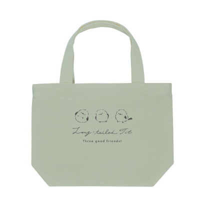 Trendy Mini Tote Bag - Long-tailed Tit/Dusty Green (トレンドミニトートバッグ - シマエナガ/くすみグリーン)