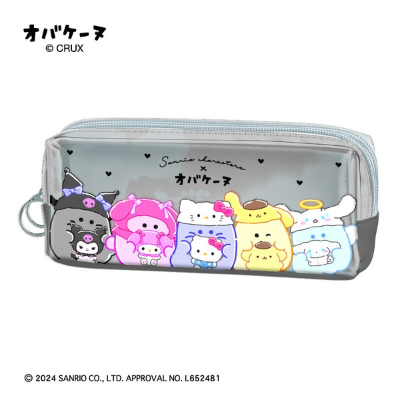 Twin Zipper Pencil Case Sanrio Characters x Obakenu - Hug Plush (ツインファスナーペンケース サンリオキャラクターズ×オバケーヌ - ハグぐるみ)