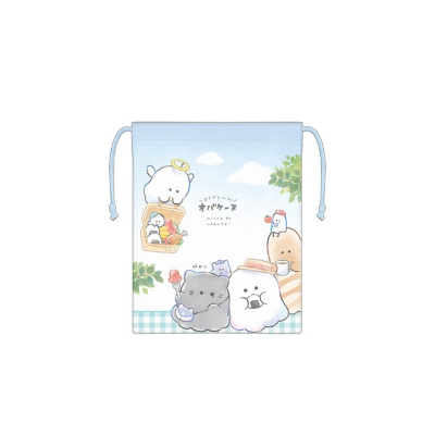Gusseted Drawstring Bag "Doro Doro-n Obakeinu" - Obakeinu/Lunch Bag (マチ付き巾着 どろどろ〜んオバケーヌ - オバケーヌ/おべんとう)