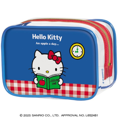 Clear Box Pencil Case Hello Kitty Sanrio Characters - Study (クリアBOXペンケース ハローキティ サンリオキャラクターズ - おべんきょう)