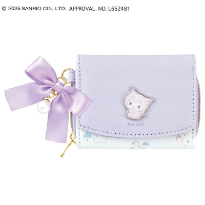 Sanrio Characters Tri-fold Wallet - Kuromi (3つ折り財布 サンリオキャラクターズ - クロミ)