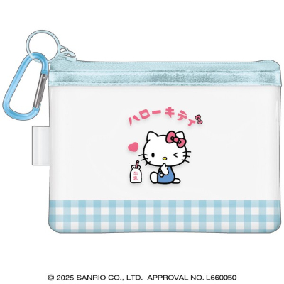 Sanrio Characters Clear Pouch with Carabiner - Hello Kitty/14 (カラビナ付きクリアポーチ サンリオキャラクターズ - ハローキティ/14)