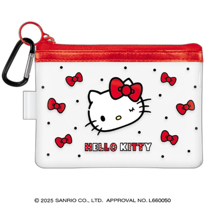 Sanrio Characters Clear Pouch with Carabiner - Hello Kitty/17 (カラビナ付きクリアポーチ サンリオキャラクターズ - ハローキティ/17)