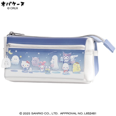 Flap Pocket Pencil Case Sanrio Characters x Obakenu - Night Parade (フラップポケットペンケース サンリオキャラクターズ×オバケーヌ - ナイトパレード)