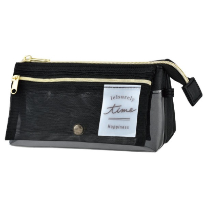 Mesh Flap Pocket Pen Case - Black (メッシュフラップポケットペンケース - ブラック)