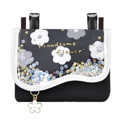 Wide shoulder pouch pocket - Handsome Flower (ショルダー付きワイドポシェットポケット - ハンサムフラワー)