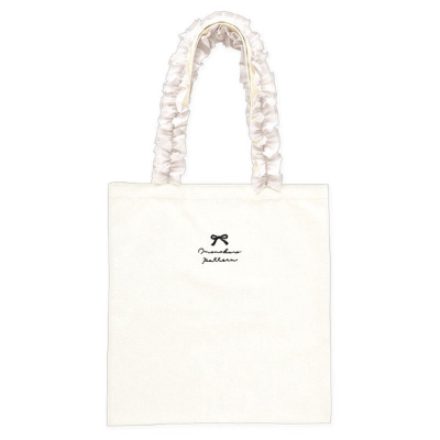 Frill Handle Tote Bag - Ribbon (フリルハンドルトートバッグ - リボン)