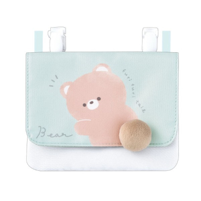 Wide pochette pocket with shoulder strap - Furi Furi Tail/Bear (ショルダー付きワイドポシェットポケット - ふりふりテイル/クマ)