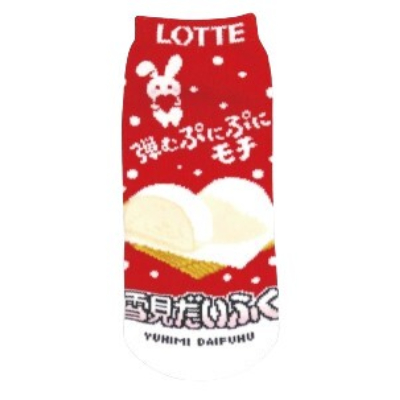 Jacquard socks Lotte Yukimi Daifuku - Yukimi Daifuku (ジャガードソックス ロッテ 雪見だいふく - 雪見だいふく)