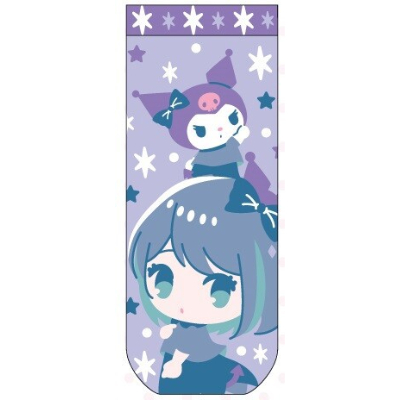 Jacquard Socks Oshi no Ko x Sanrio Characters - Akane Kurokawa x Kuromi (ジャガードソックス 推しの子×サンリオキャラクターズ - 黒川あかね×クロミ)