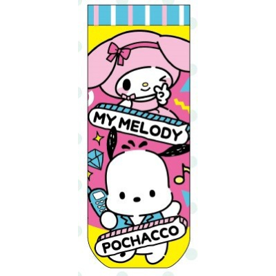 Jacquard Socks My Melody & Pochacco Sanrio Characters - My Melody & Pochacco Vivid (ジャガードソックス マイメロディ&ポチャッコ サンリオキャラクターズ - マイメロディ&ポチャッコ ビビット)