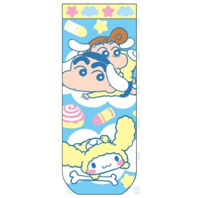 Jacquard Socks Crayon Shin-chan x Cinnamoroll - Crayon Shin-chan x Cinnamoroll Color Pop (ジャガードソックス クレヨンしんちゃん×シナモロール - クレヨンしんちゃん×シナモロール カラーポップ)