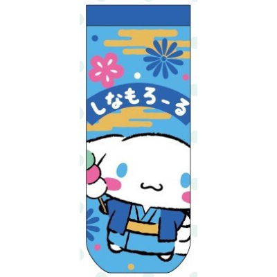 Jacquard Socks Japanese Pattern Series Cinnamoroll Sanrio Characters - Cinnamoroll Hanabiyori (ジャガードソックス 和柄シリーズ シナモロール サンリオキャラクターズ - シナモロール 花日和)