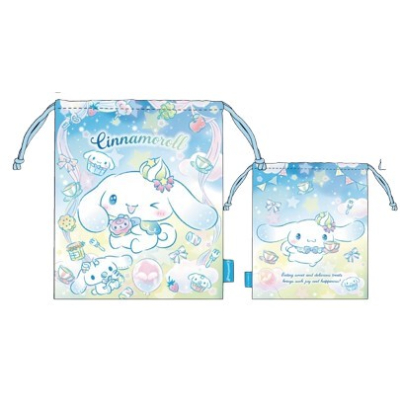 Sanrio Characters Cinnamoroll Drawstring Bag - Cinnamoroll Drawstring Bag (巾着 シナモロール サンリオキャラクターズ - 巾着 シナモロール)